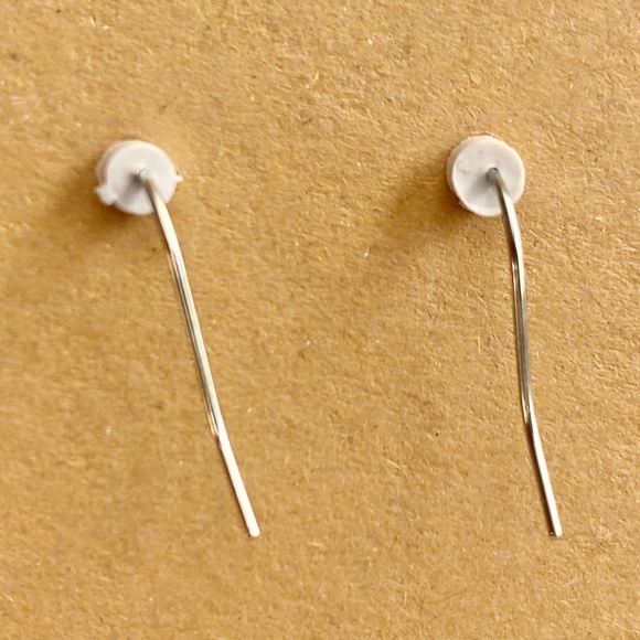 Green & Clear Faceted Beads Candy Cane Earrings - Picture 3 of 7